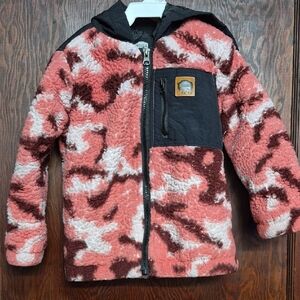 Buffalo Kids' Camouflage Hoodie in Pink and Brown